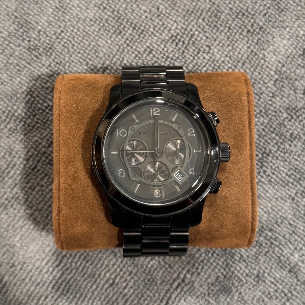 Michael Kors MK8157 Blacked Out Runway Chronograph Men's Watch